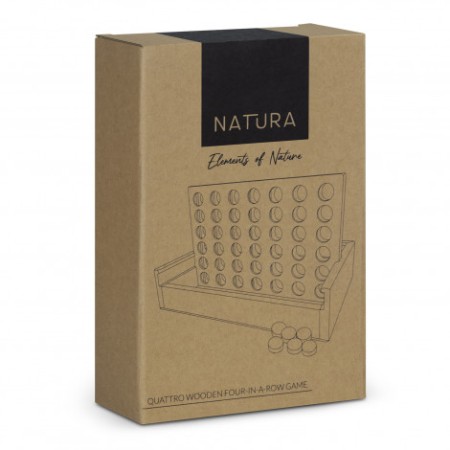 Natura Quattro Wooden Four-in-a-row Game Promotional Products