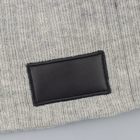 Nebraska Heather Cable Knit Beanie With Patch Promotional Products