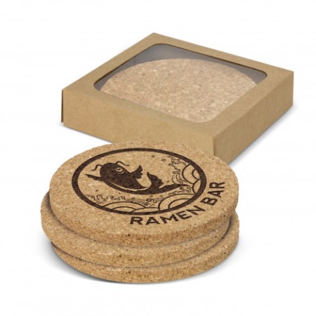 Oakridge Cork Coaster Round - Set Of 4 Promotional Products