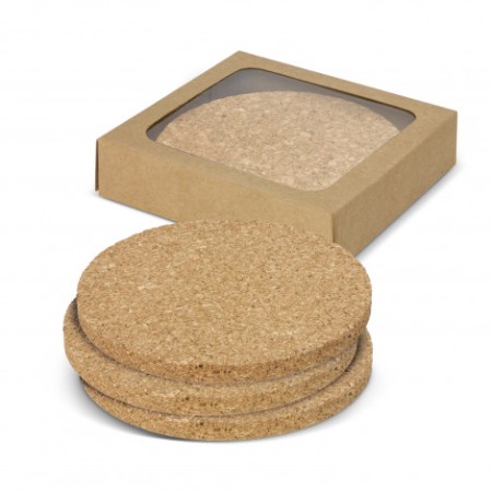 Oakridge Cork Coaster Round - Set Of 4 Promotional Products