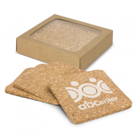 Oakridge Cork Coaster Square - Set Of 4 Promotional Products