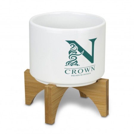 Planter With Bamboo Base Promotional Products