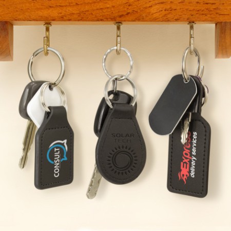 Prince Leather Key Ring - Round Promotional Products