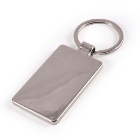 Rectangle Bamboo Zinc Keytag Promotional Products