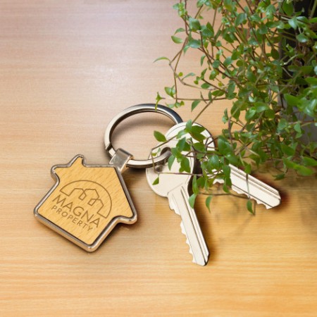 Santo House Shaped Key Ring Promotional Products