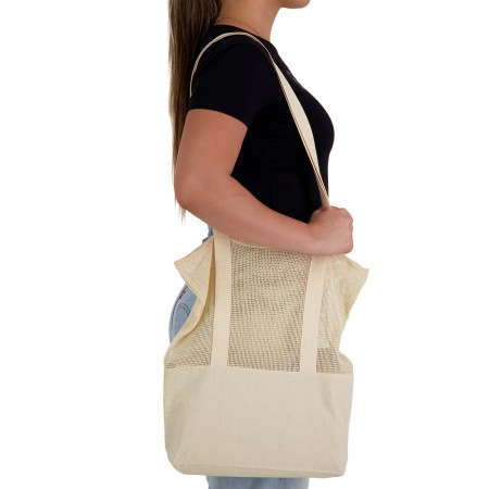 Scoot Calico / Mesh Tote Bag Promotional Products