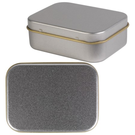 Silver Rectangular Tin Promotional Products