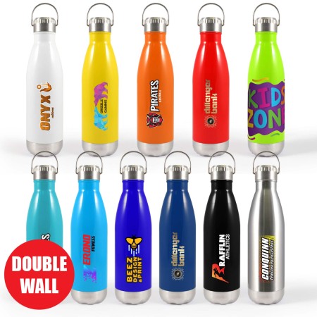 Soda Vacuum Bottle With Hanger Lid Promotional Products