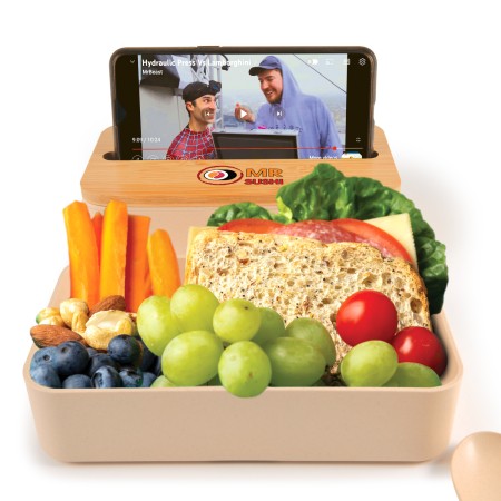 Stax Eco Lunch Box With Phone Holder Lid Promotional Products