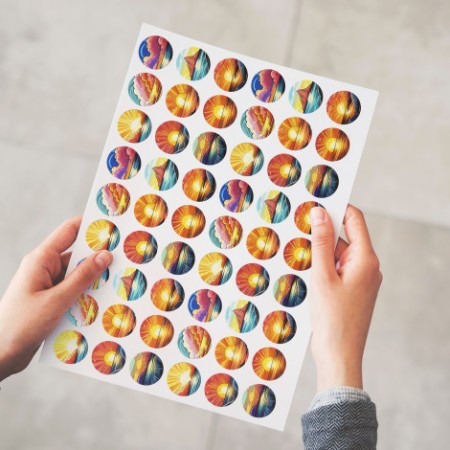 Sticker Sheet 26mm Circle - Matte Promotional Products