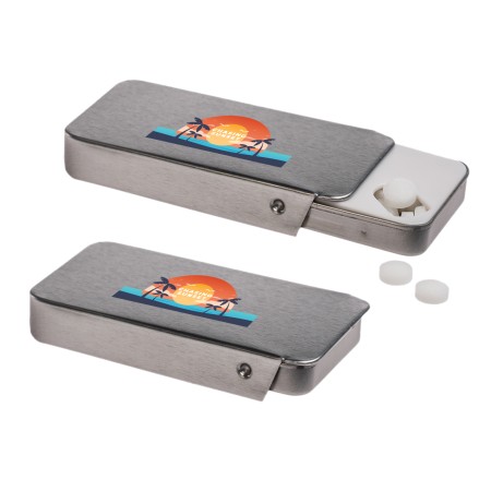 Sugar Free Breath Mints In Slider Tin Promotional Products