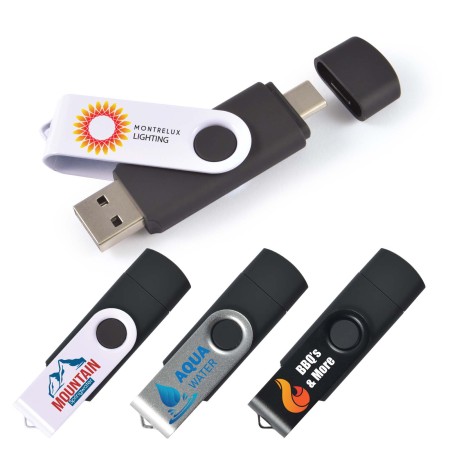 Swivel Usb Flash Drive Dual 8gb Promotional Products