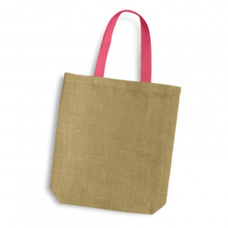 Thera Jute Tote Bag - Coloured Handles Promotional Products