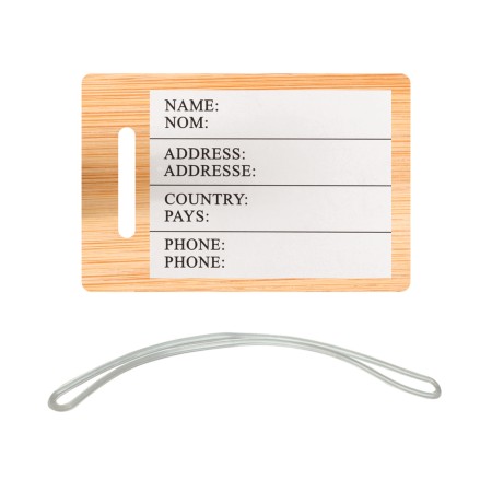 Transit Bamboo Luggage Tag Promotional Products