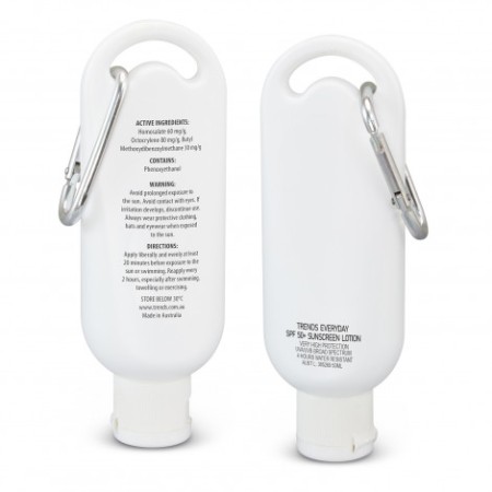 Trends Everyday Spf 50+ Carabiner Sunscreen 50ml Promotional Products