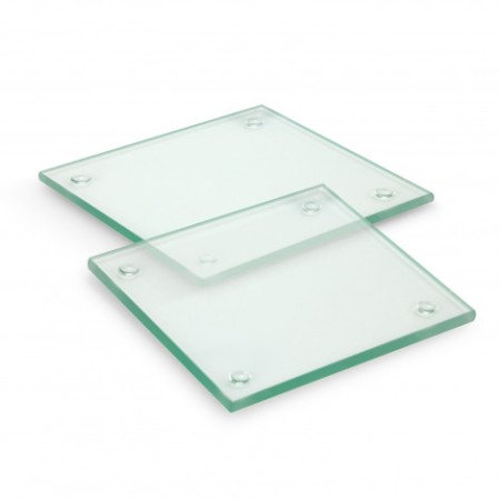 Venice Glass Coaster - Set Of 2 - Square Promotional Products