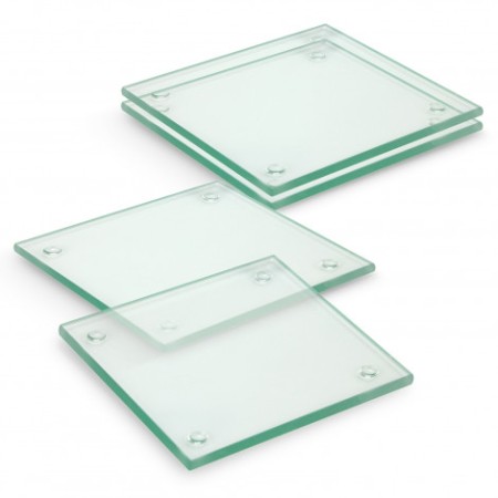 Venice Glass Coaster - Set Of 4 - Square - Full Colour Promotional Products