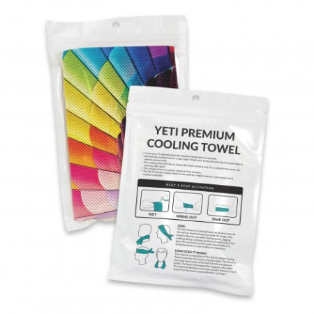 Yeti Premium Cooling Towel - Full Colour - Pouch Promotional Products