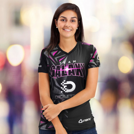TR121177 - Custom Womens Sports V-Neck T- Shirt - 4.jpg