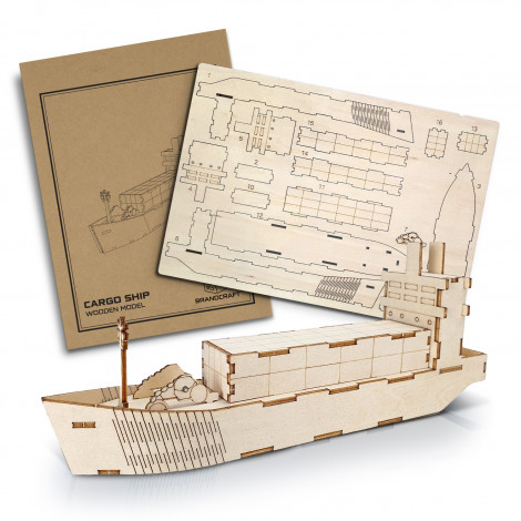 TR124038 - BRANDCRAFT Cargo Ship Wooden Model - 2.jpg