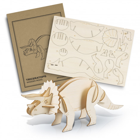 TR124056 - BRANDCRAFT Triceratops Wooden Model - 2.jpg