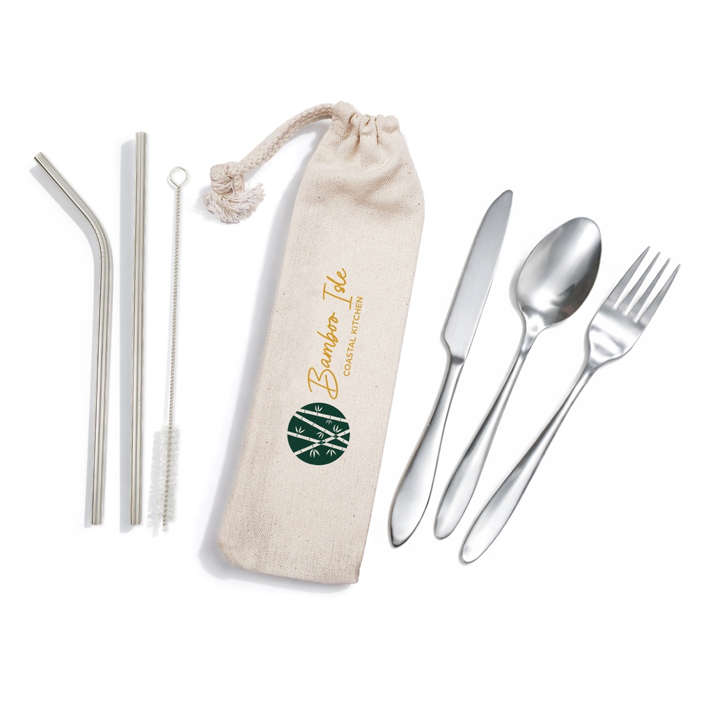 LL8800 - Banquet Stainless Steel Cutlery & Straw Set in Calico Pouch - 3.jpg