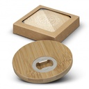 Bamboo Bottle Opener Coaster - Set of 2 - Round
