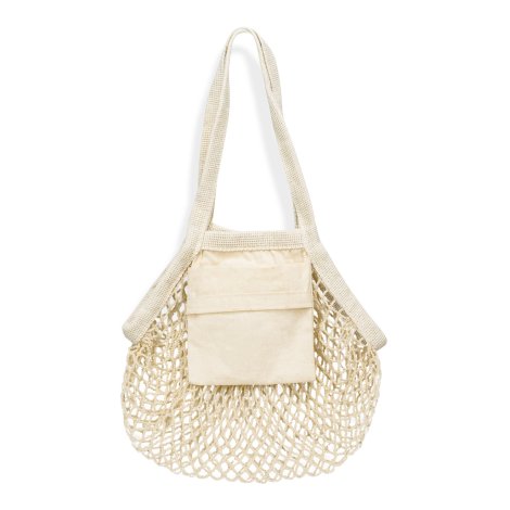 Cotton Mesh Foldaway Tote Bag - Small