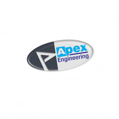 [TR100134] Resin Coated Labels 55 x 24mm - Oval