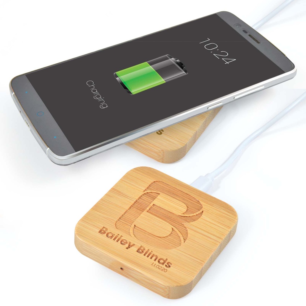 [LL0224] Arc Square Bamboo Wireless Charger