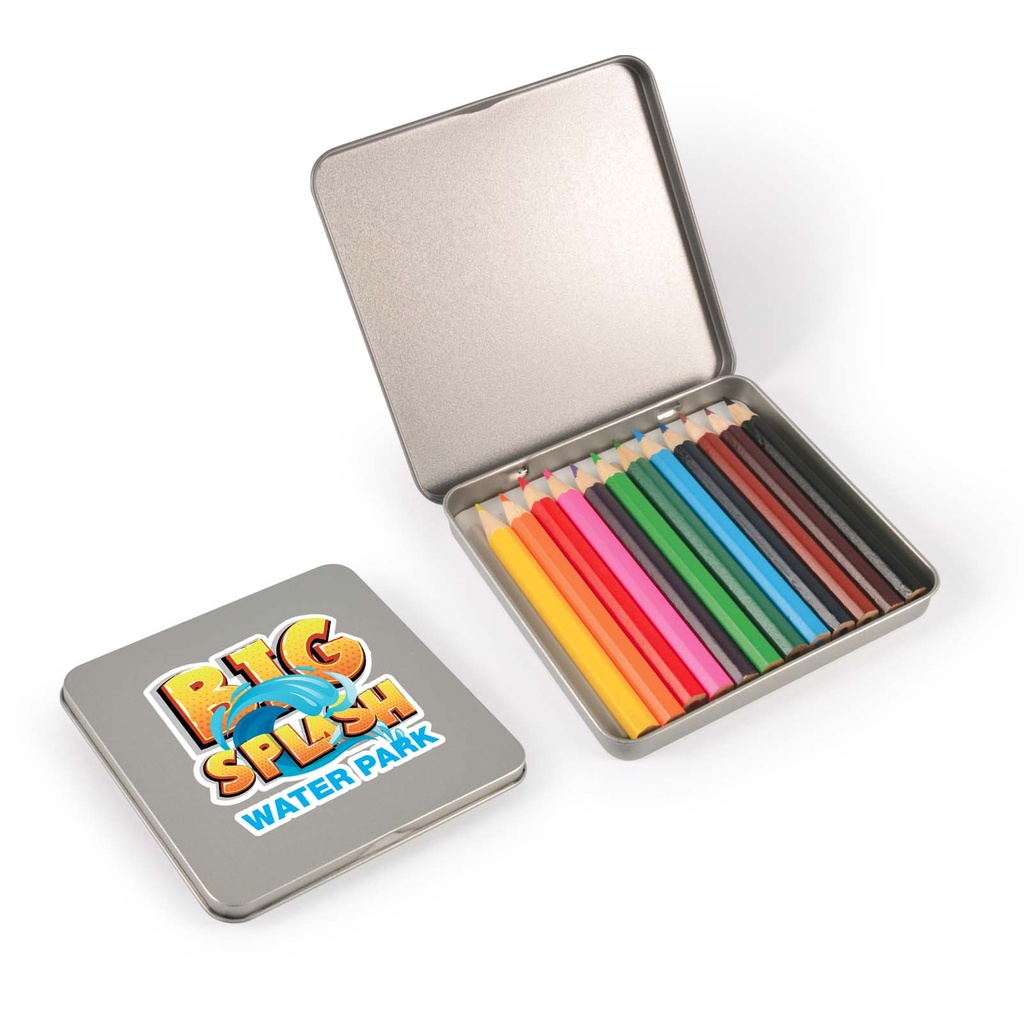 [LL1295] Doodle 12 Pencils in Tin