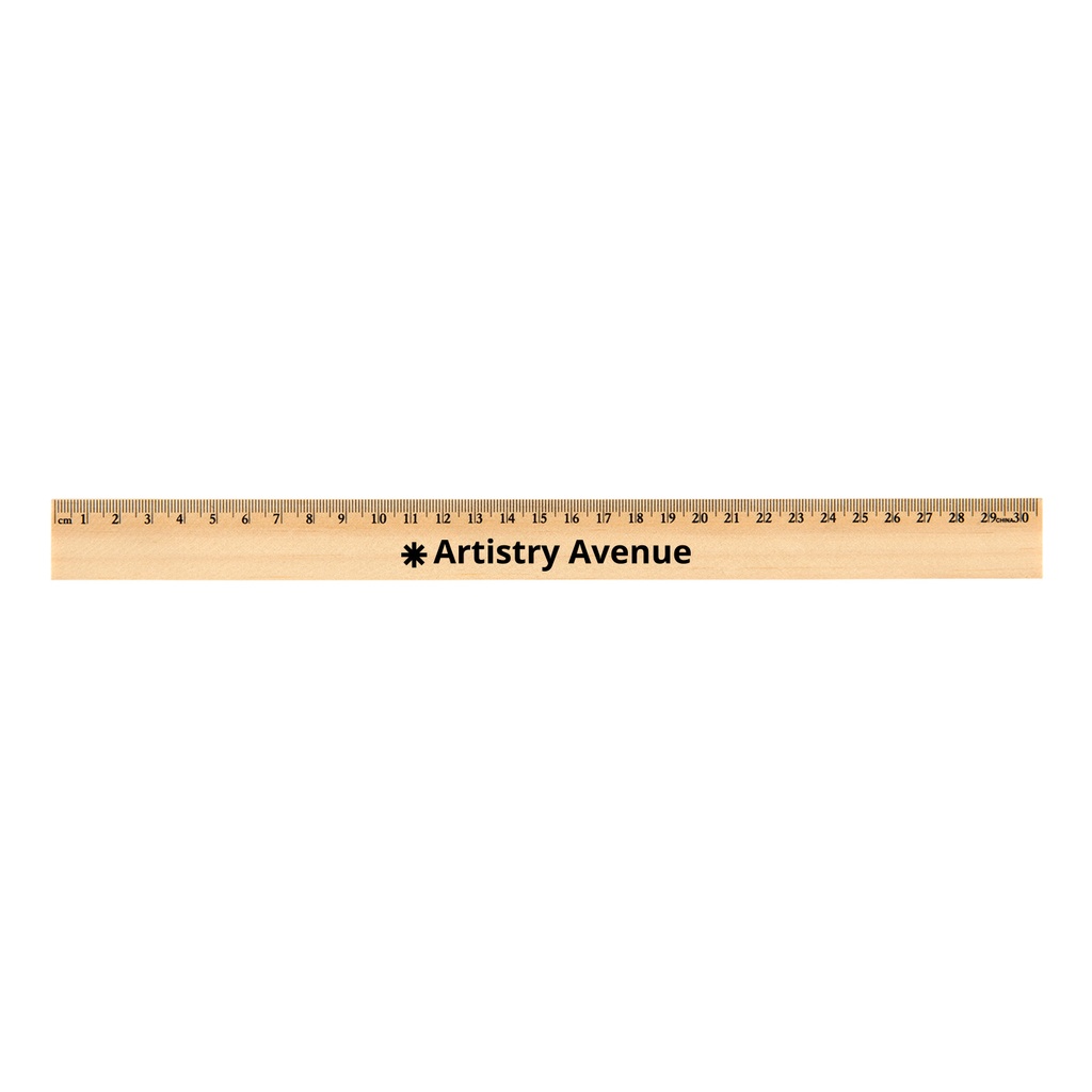 [LL2327] Axis 30cm Wooden Ruler