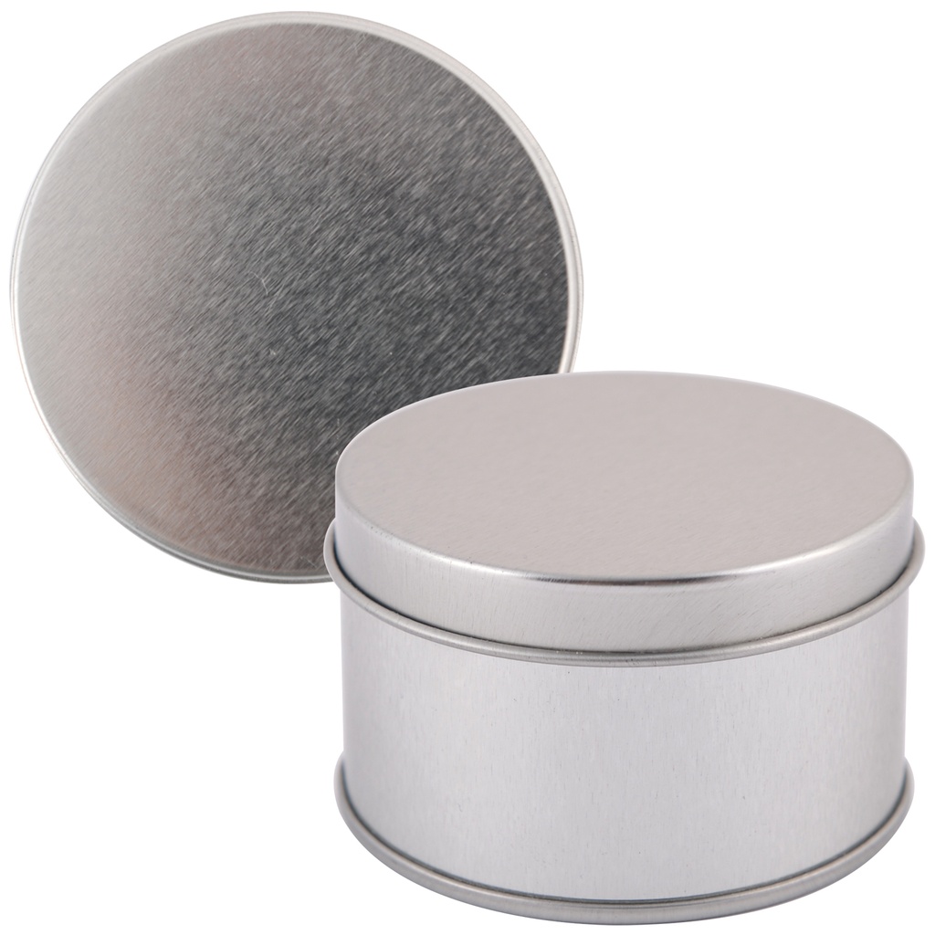 [LL340] Silver Round Tin