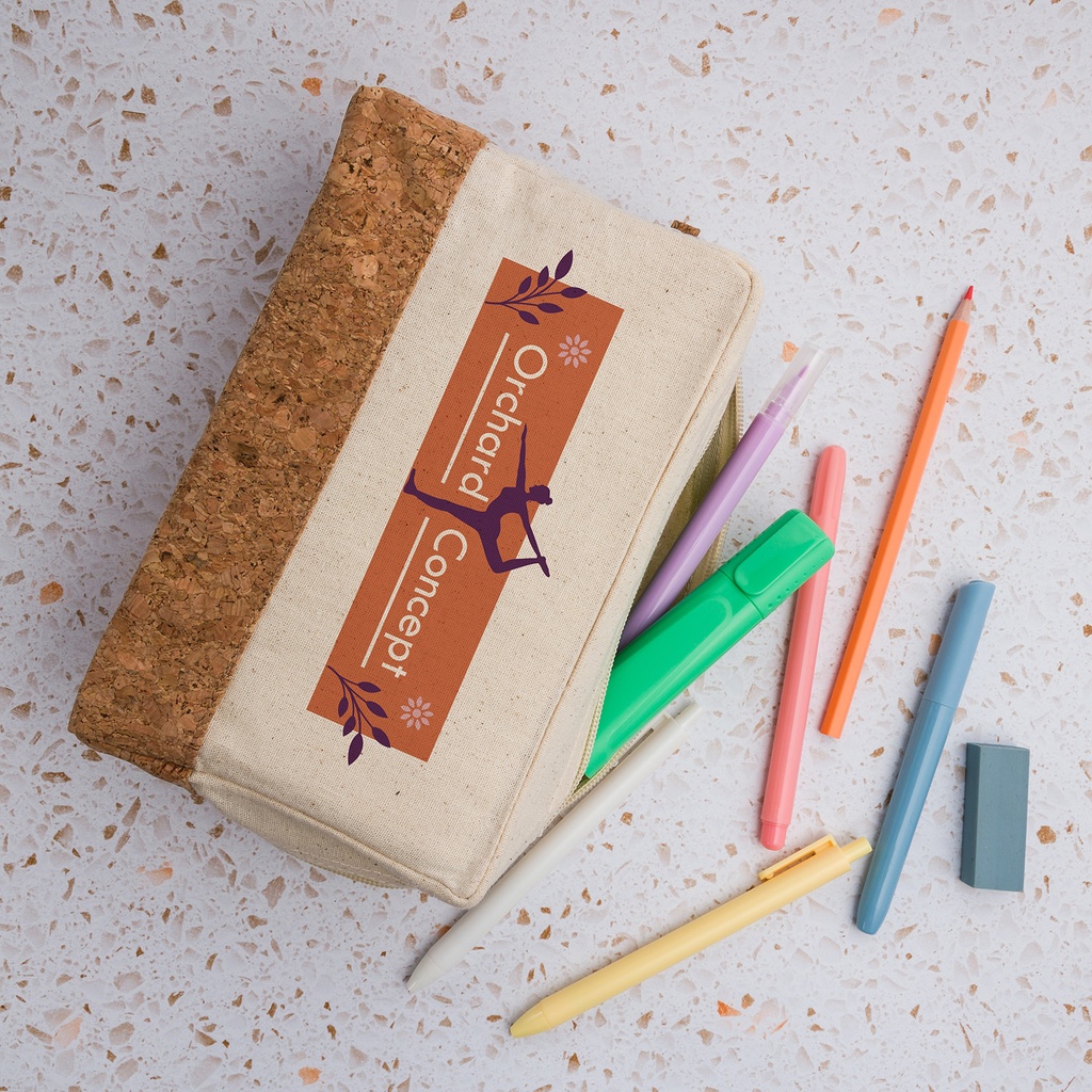 [LL4632] Corsica Calico / Cork Utility Case