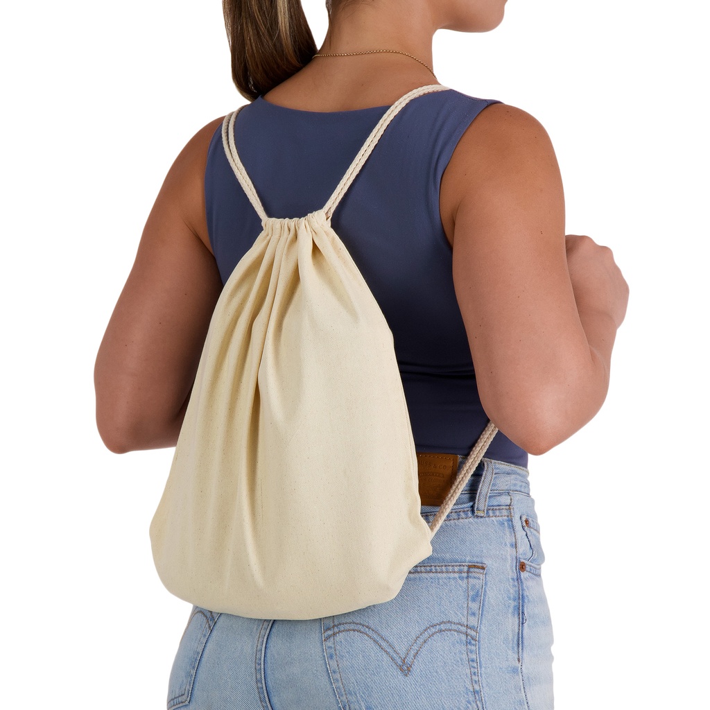 [LL506] Calico Drawstring Library Backpack