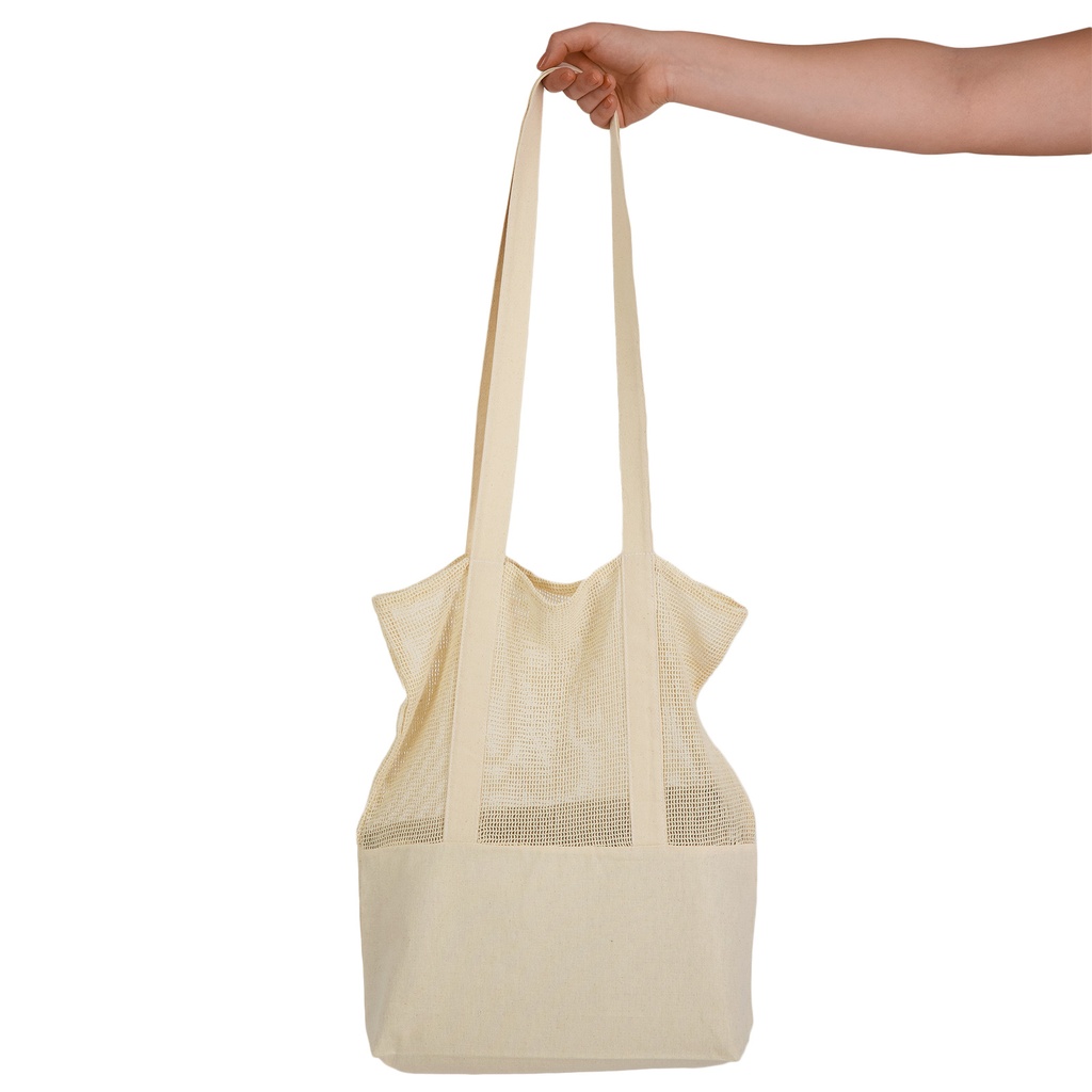 [LL528] Scoot Calico / Mesh Tote Bag