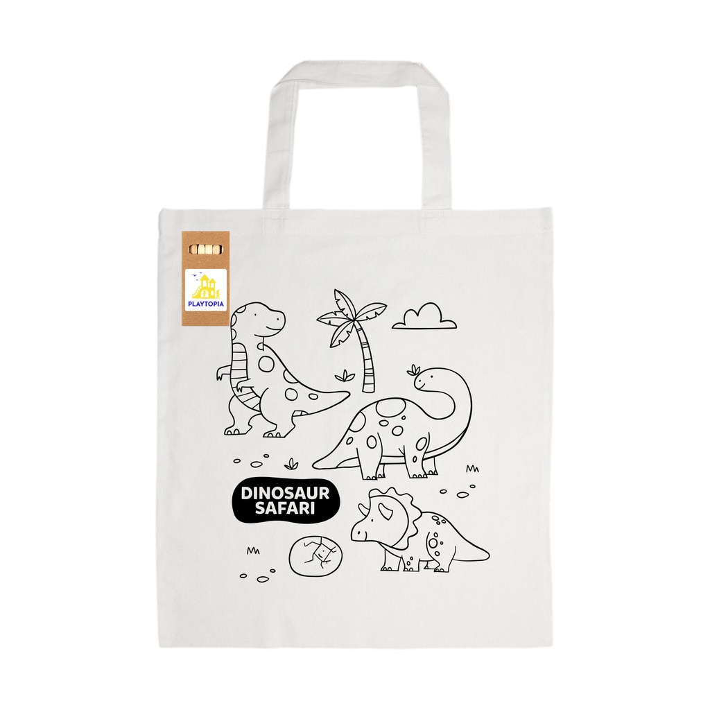 [LL5523] Colouring Short Handle Cotton Bag & Pencils