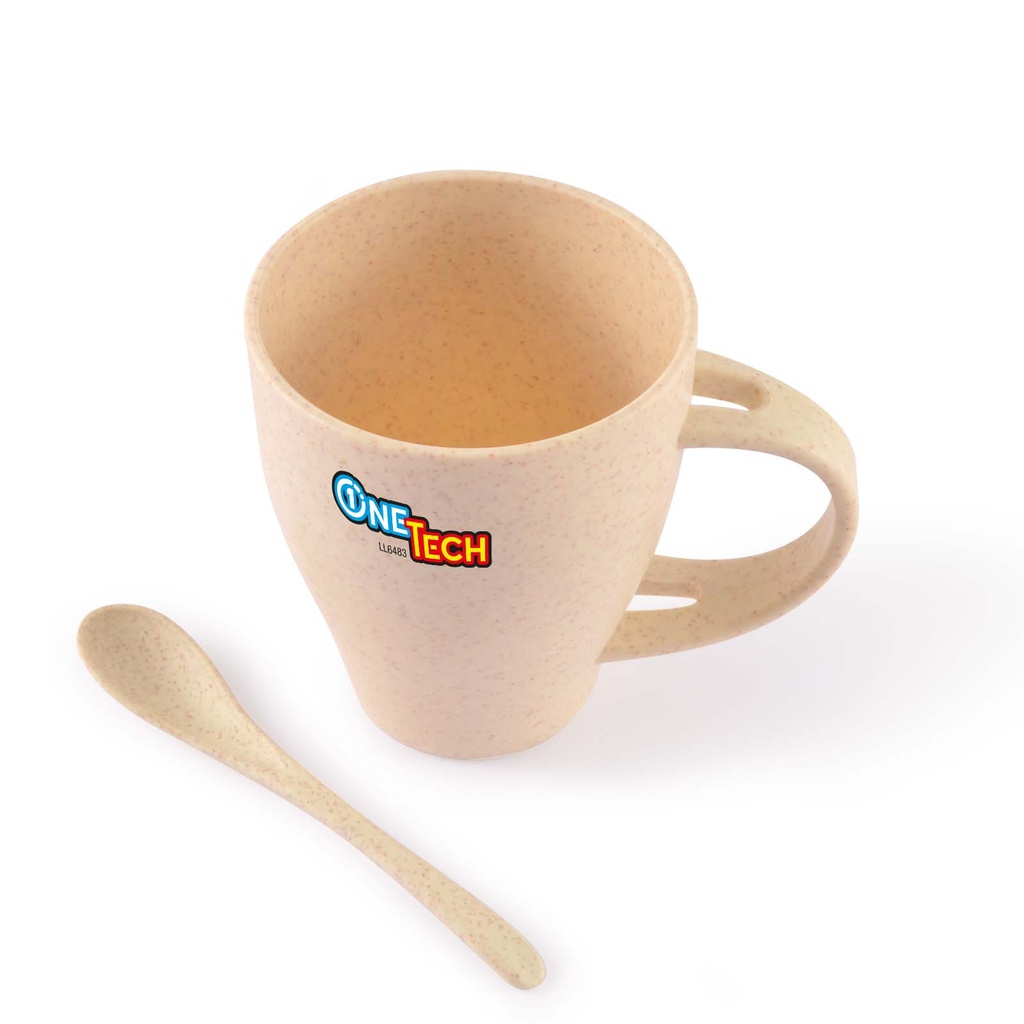 [LL6483] Avenue Wheat Fibre Cup and Spoon