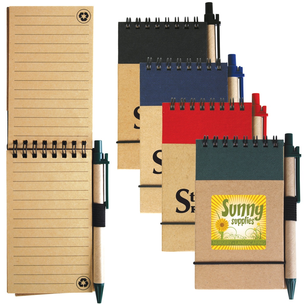 [LL8334] Tradie Cardboard Notebook with Pen 