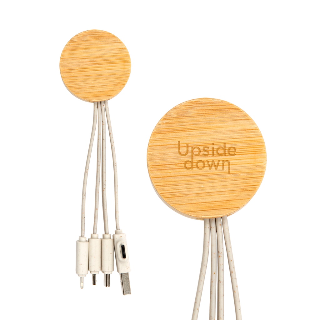 [LL9436] Sprite Round Bamboo Charging Cable