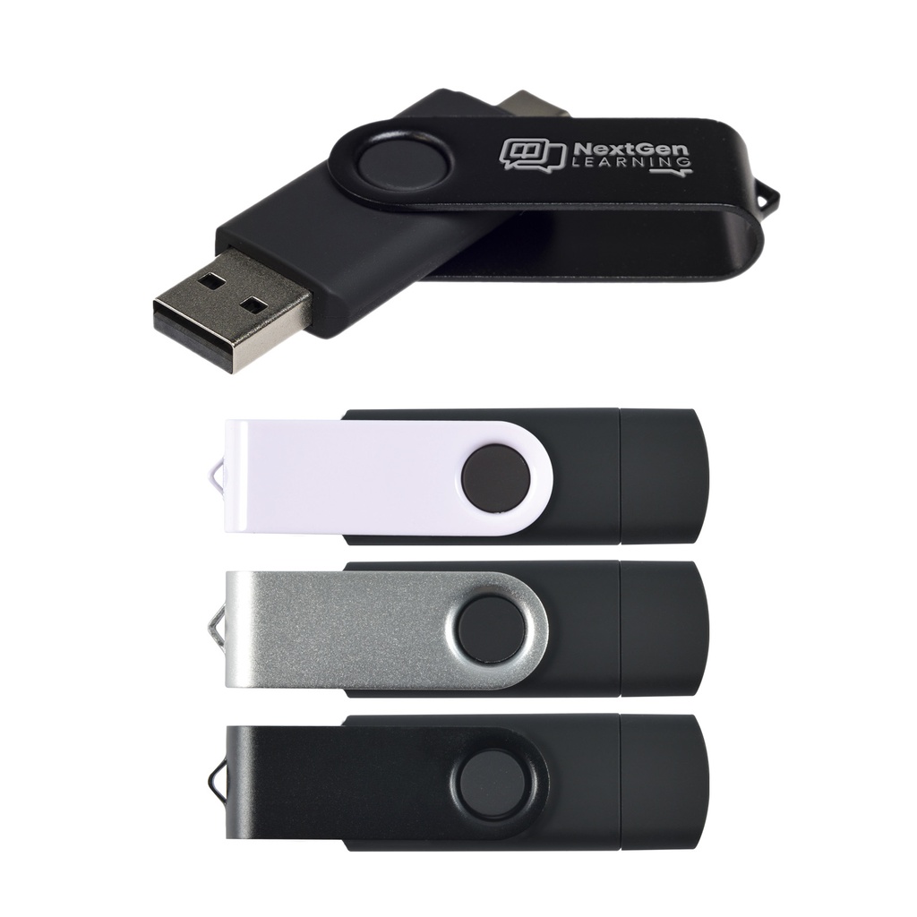 [LL9607] Swivel USB Flash Drive Dual 8GB