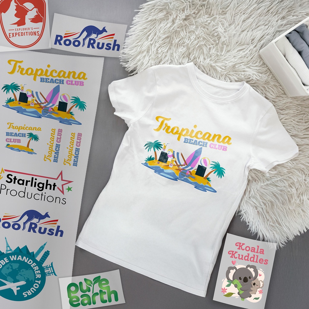 [LL9777-White-Digital Transfer] Press Ready Transfers