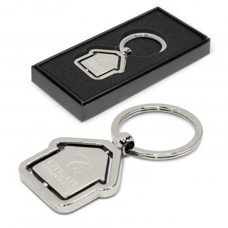 [TR104886] Spinning House Metal Key Ring