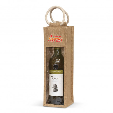 [TR108039] Serena Jute Wine Carrier