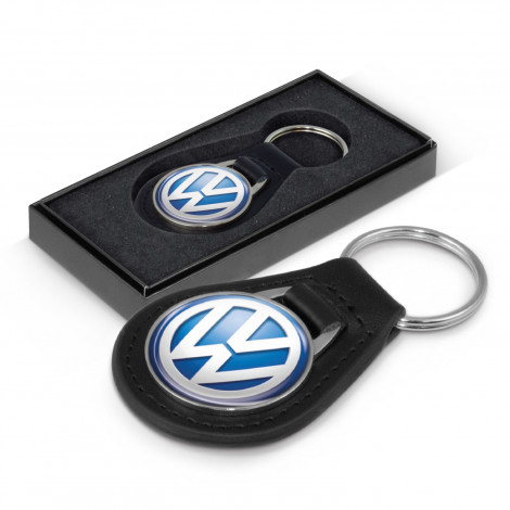[TR108385] Baron Leather Key Ring - Round