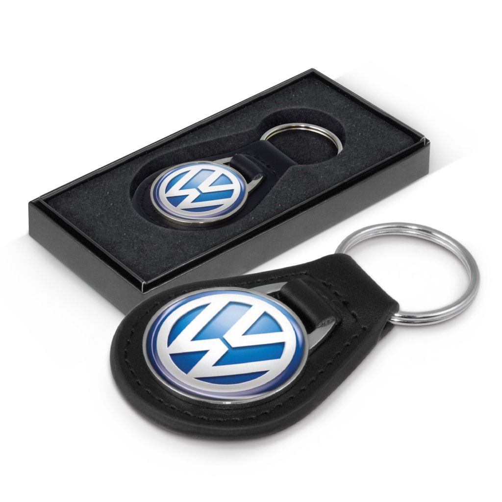 [TR108385] Baron Leather Key Ring - Round