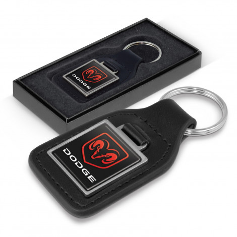 [TR108597] Baron Leather Key Ring - Square