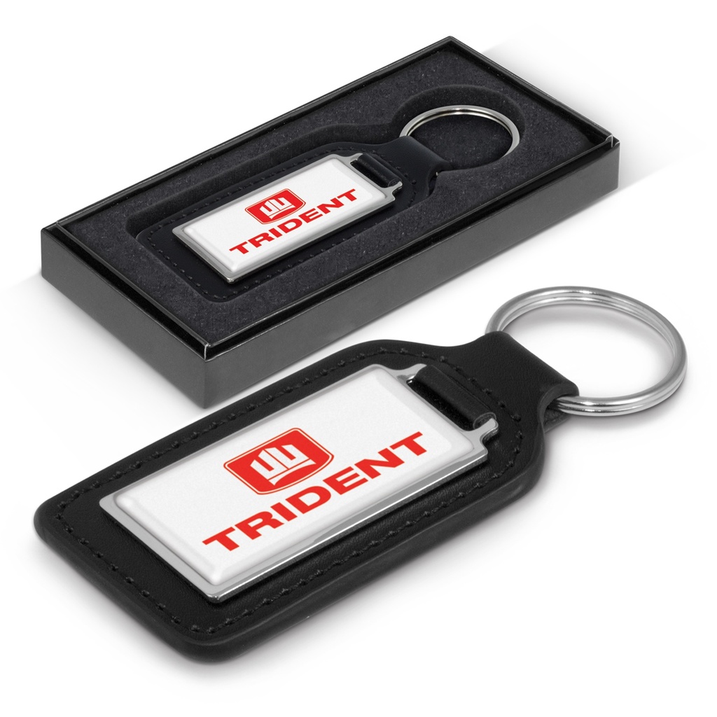 [TR108598] Baron Leather Key Ring - Rectangle