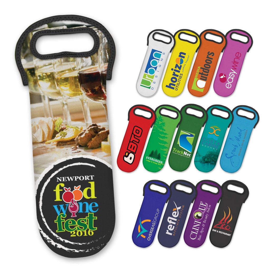 [TR110498] Neoprene Wine Cooler Bag - Full Colour