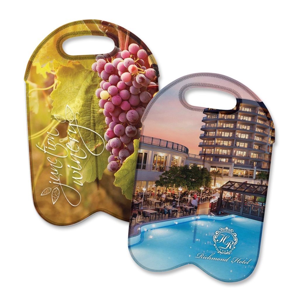[TR110499] Neoprene Double Wine Cooler Bag - Full Colour